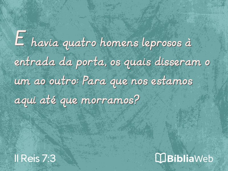 II Reis 7:3 em imagem para compartilhar