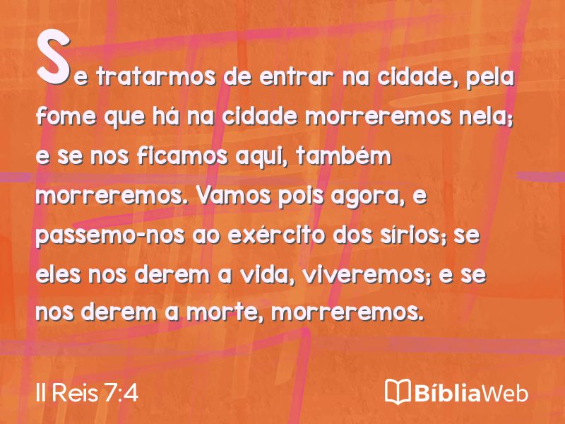 II Reis 7:4 em imagem para compartilhar
