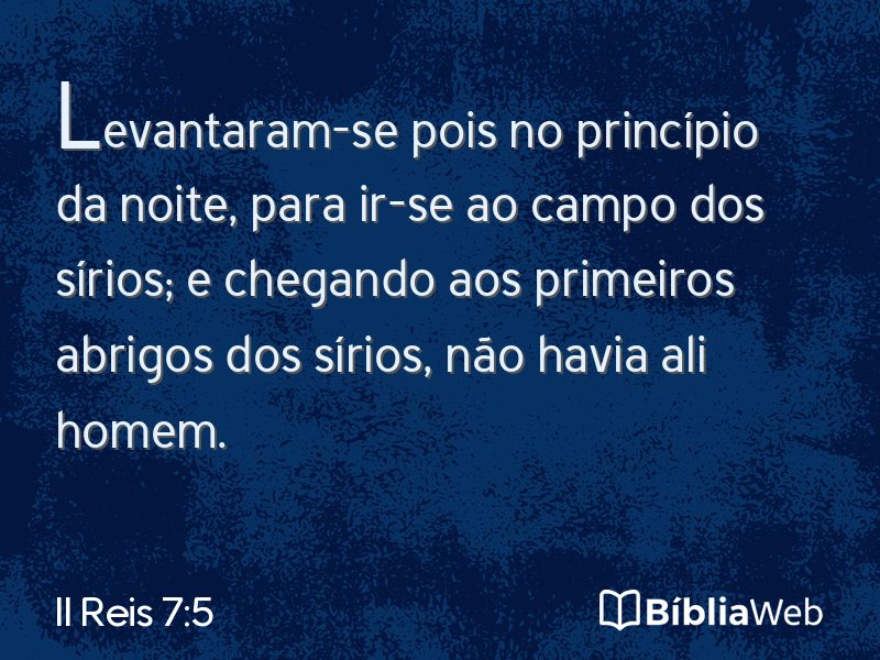 II Reis 7:5 em imagem para compartilhar