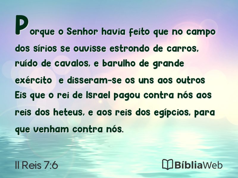 II Reis 7:6 em imagem para compartilhar