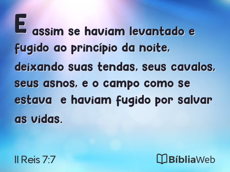 II Reis 7:7 em imagem para compartilhar