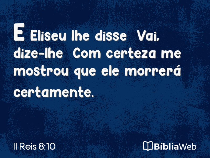 II Reis 8:10 em imagem para compartilhar