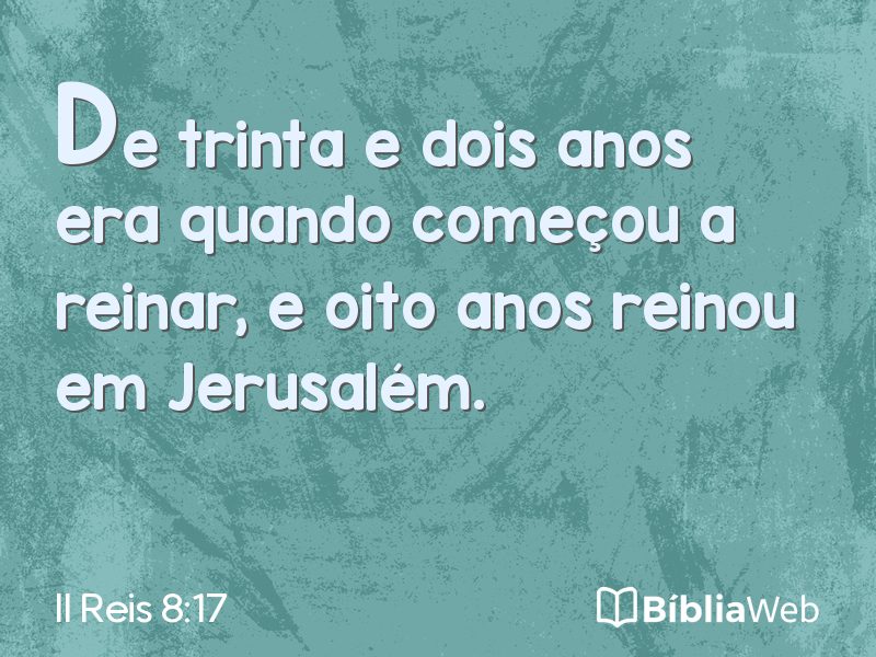 II Reis 8:17 em imagem para compartilhar