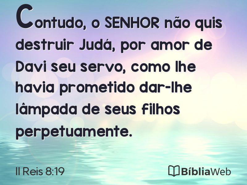 II Reis 8:19 em imagem para compartilhar