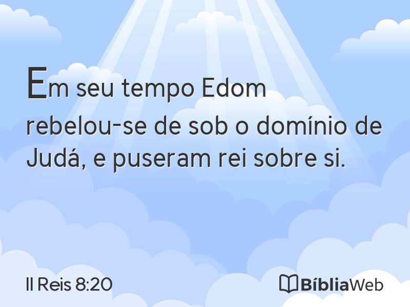 II Reis 8:20 em imagem para compartilhar