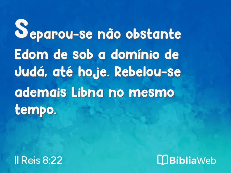 II Reis 8:22 em imagem para compartilhar