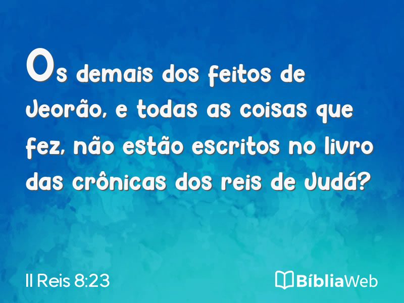 II Reis 8:23 em imagem para compartilhar