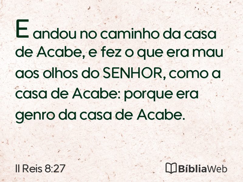 II Reis 8:27 em imagem para compartilhar