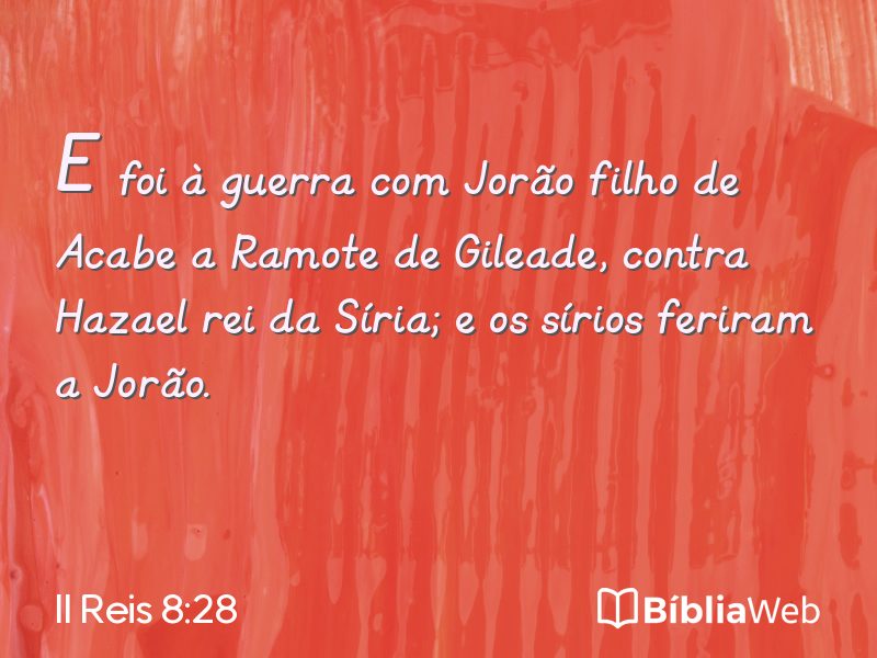 II Reis 8:28 em imagem para compartilhar