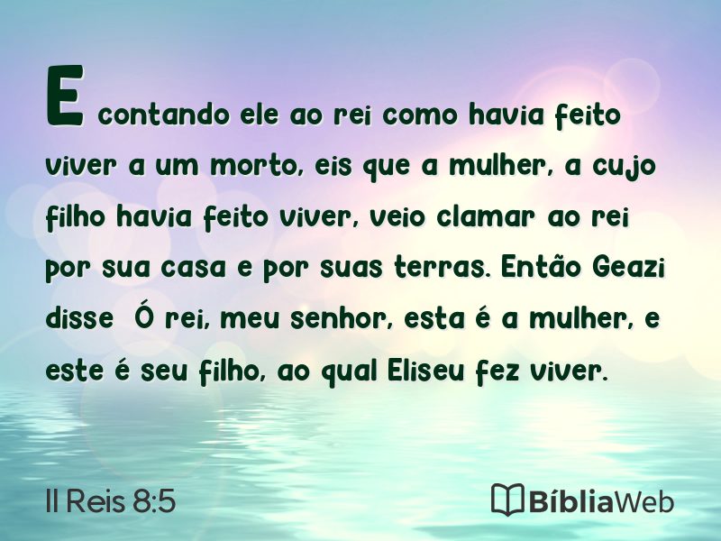 II Reis 8:5 em imagem para compartilhar