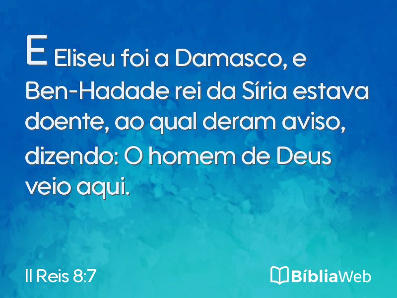 II Reis 8:7 em imagem para compartilhar