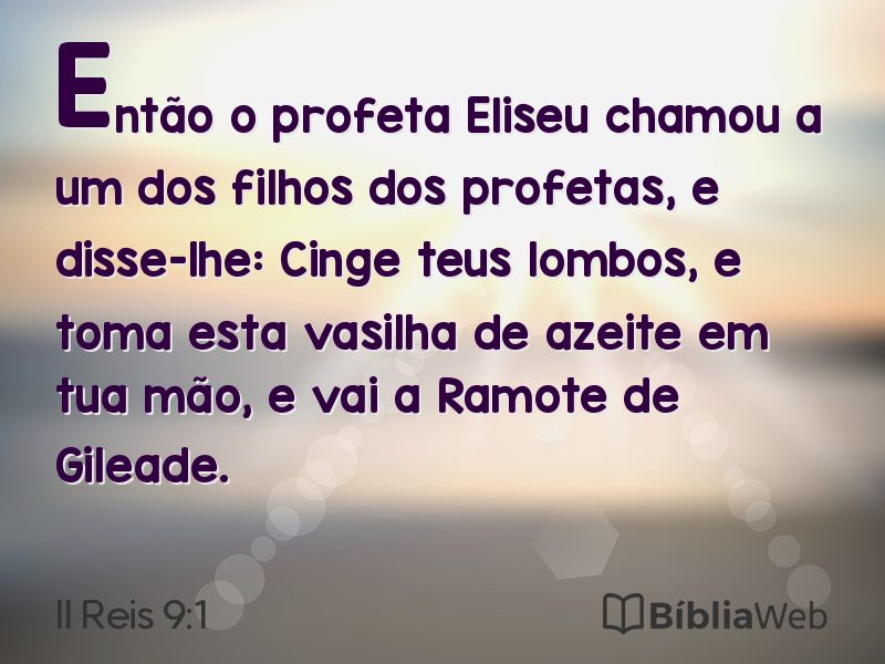 II Reis 9:1 em imagem para compartilhar