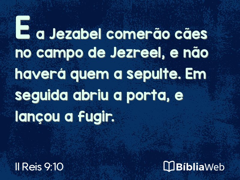 II Reis 9:10 em imagem para compartilhar