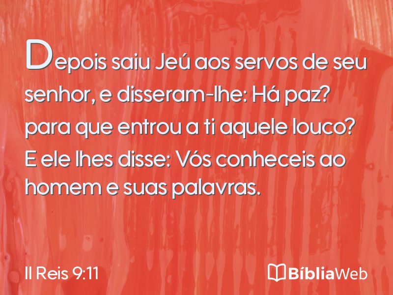 II Reis 9:11 em imagem para compartilhar