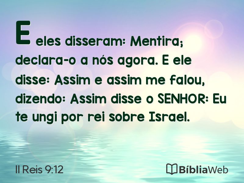 II Reis 9:12 em imagem para compartilhar