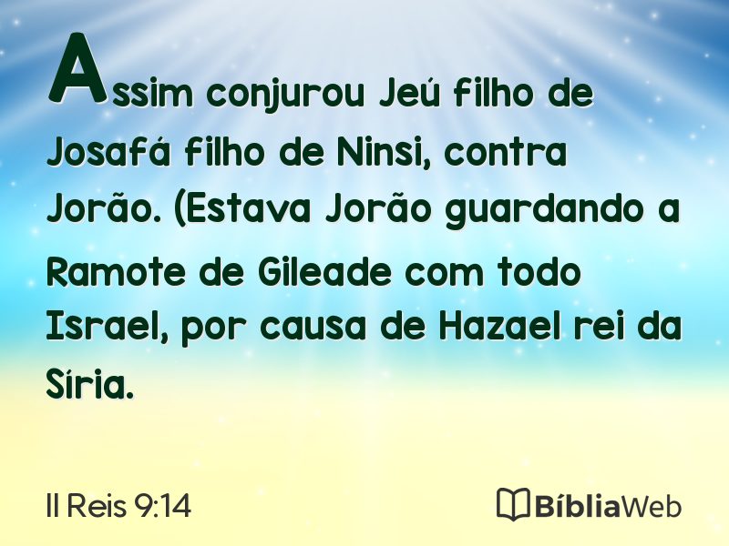 II Reis 9:14 em imagem para compartilhar