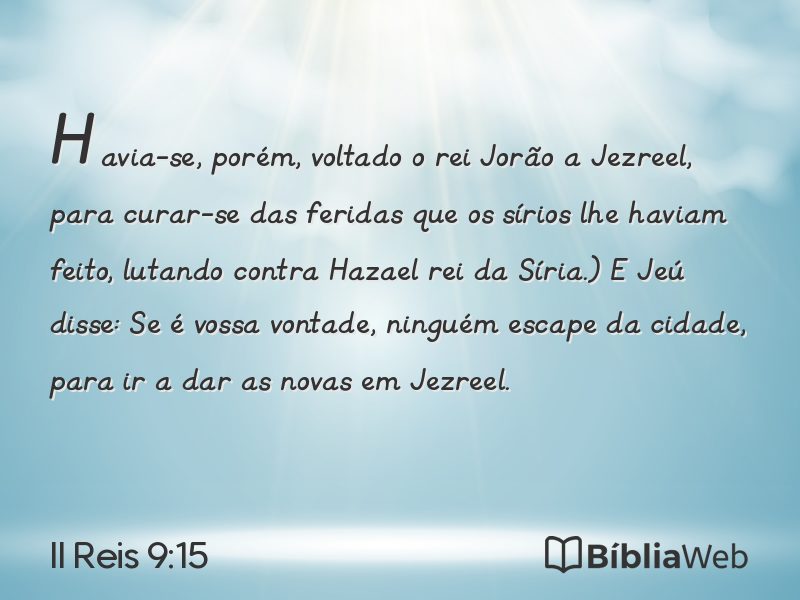 II Reis 9:15 em imagem para compartilhar