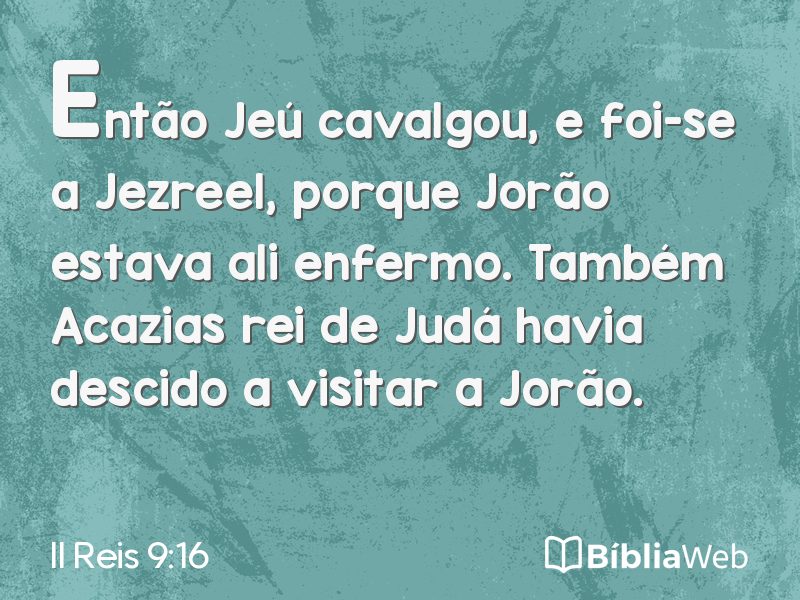 II Reis 9:16 em imagem para compartilhar
