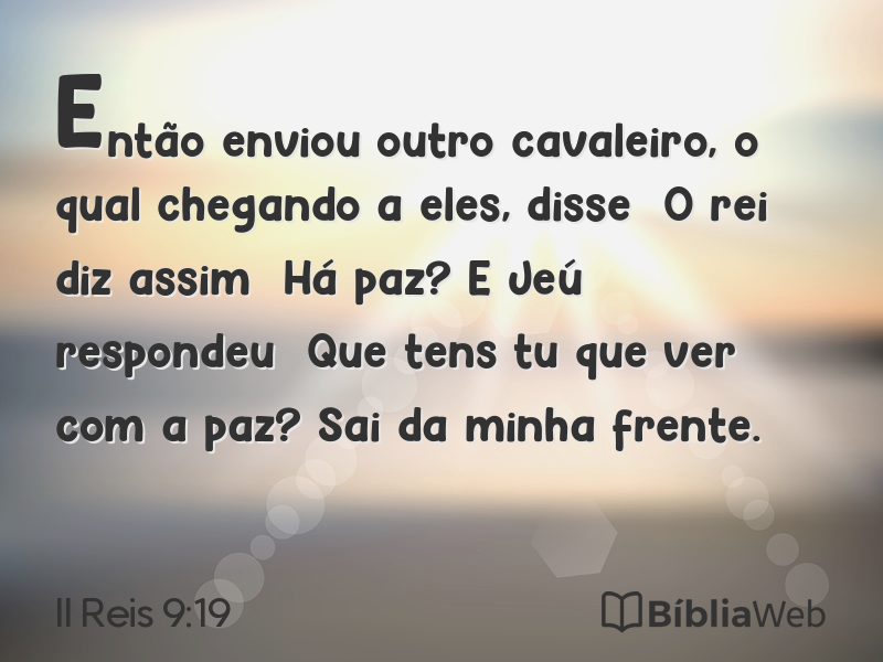 II Reis 9:19 em imagem para compartilhar