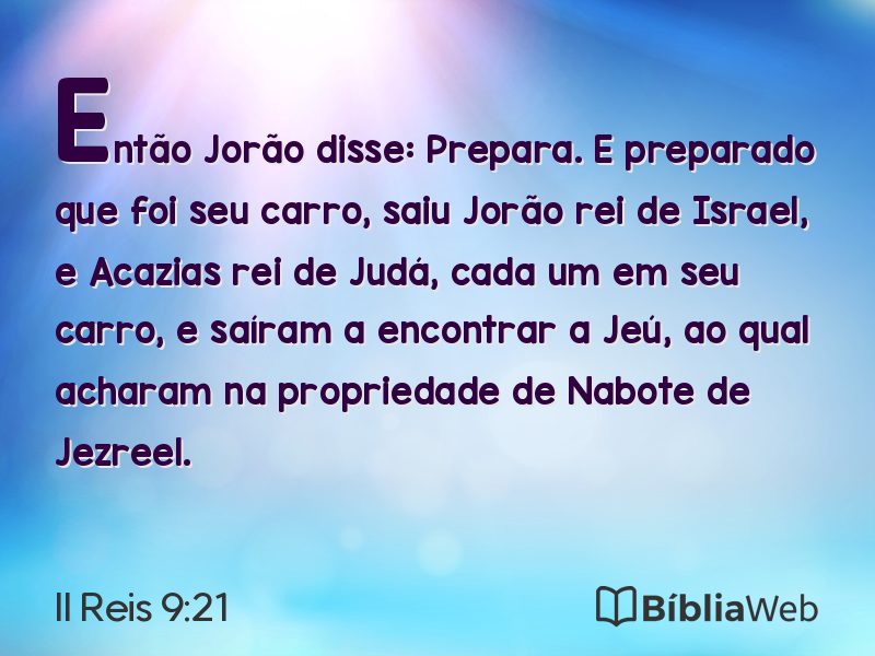 II Reis 9:21 em imagem para compartilhar