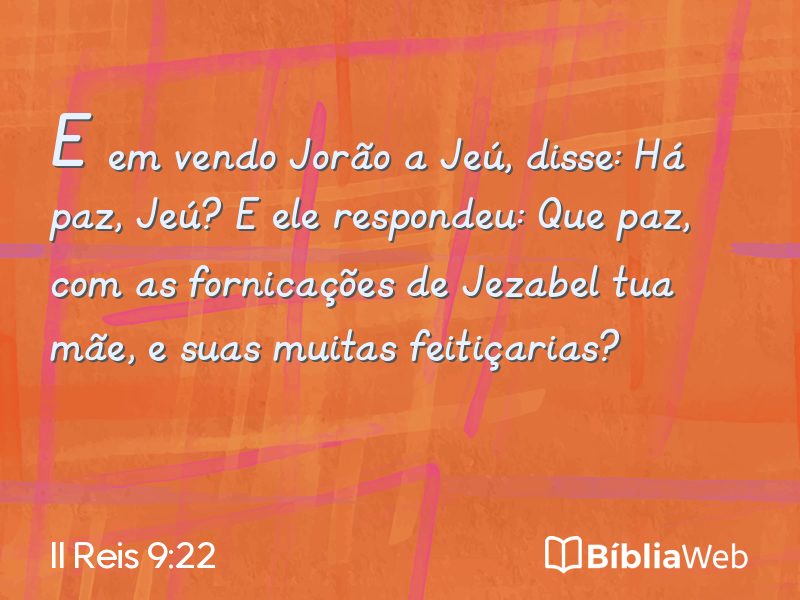 II Reis 9:22 em imagem para compartilhar