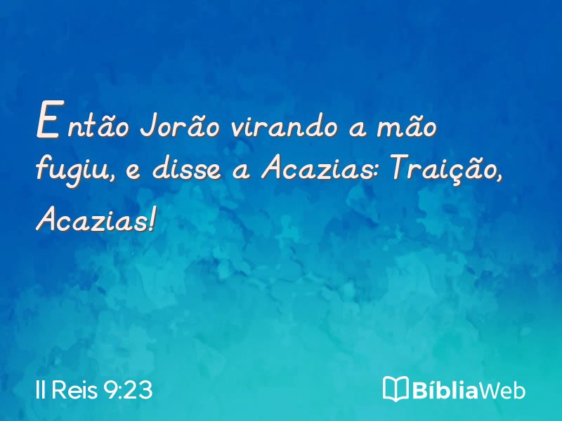 II Reis 9:23 em imagem para compartilhar