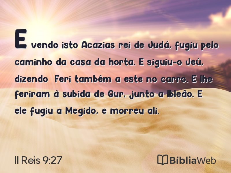 II Reis 9:27 em imagem para compartilhar