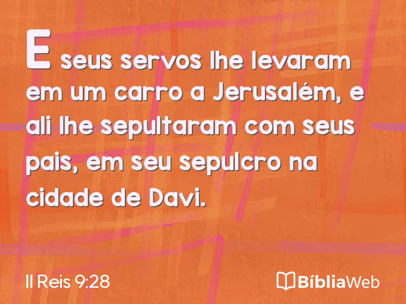 II Reis 9:28 em imagem para compartilhar