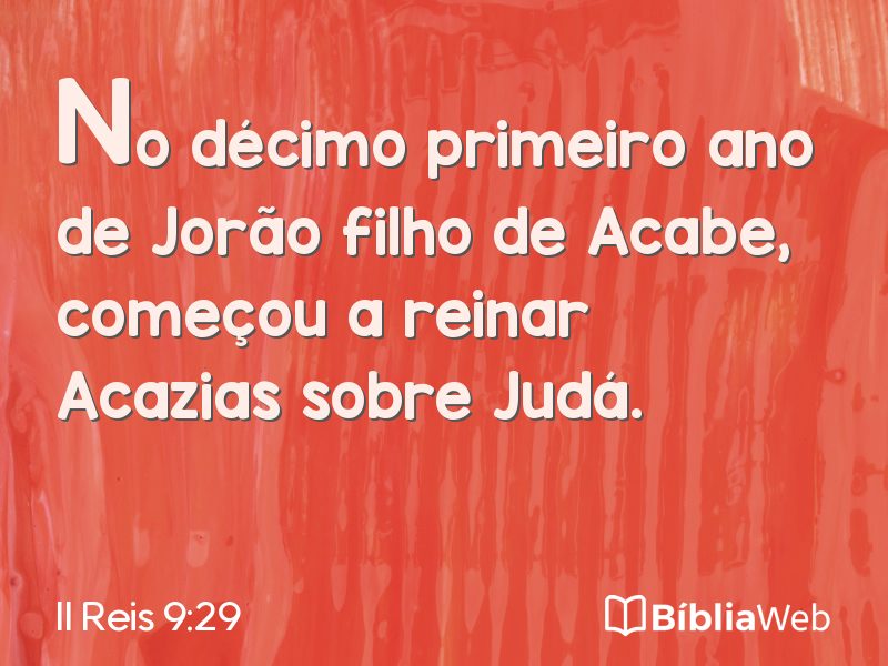 II Reis 9:29 em imagem para compartilhar
