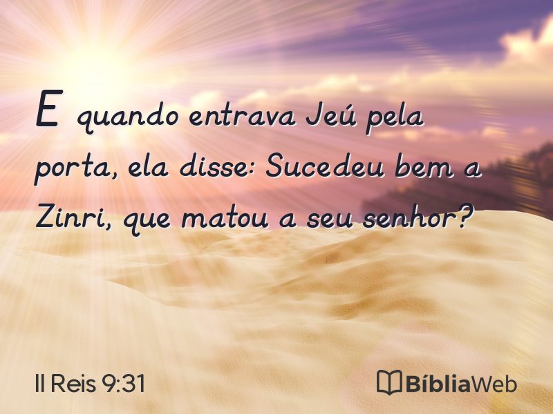 II Reis 9:31 em imagem para compartilhar