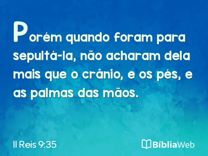 II Reis 9:35 em imagem para compartilhar