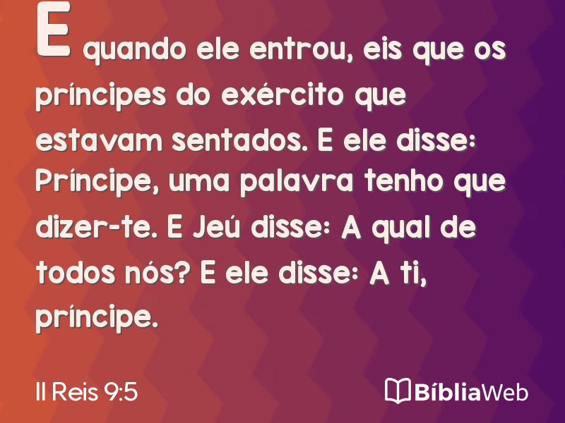 II Reis 9:5 em imagem para compartilhar