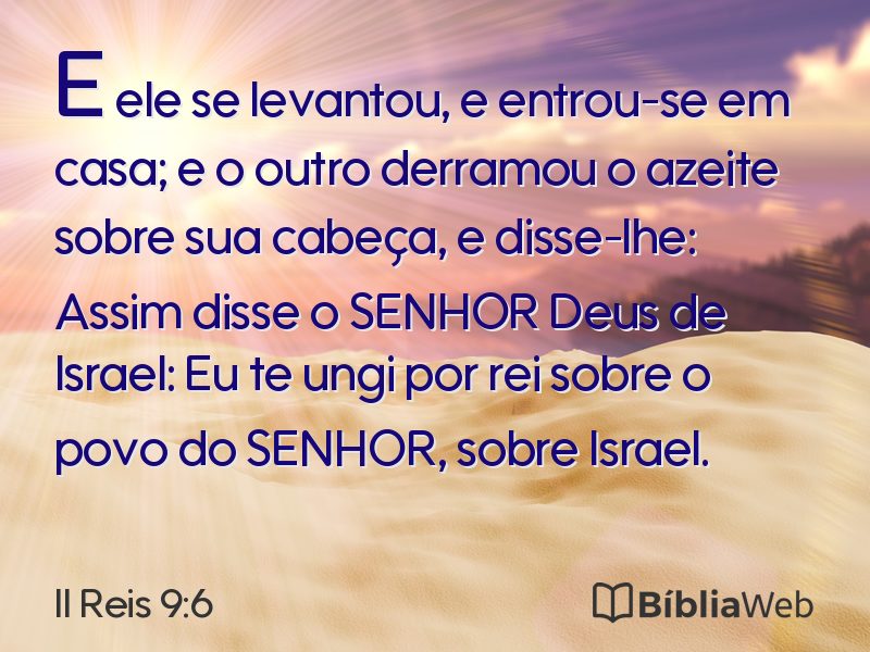 II Reis 9:6 em imagem para compartilhar