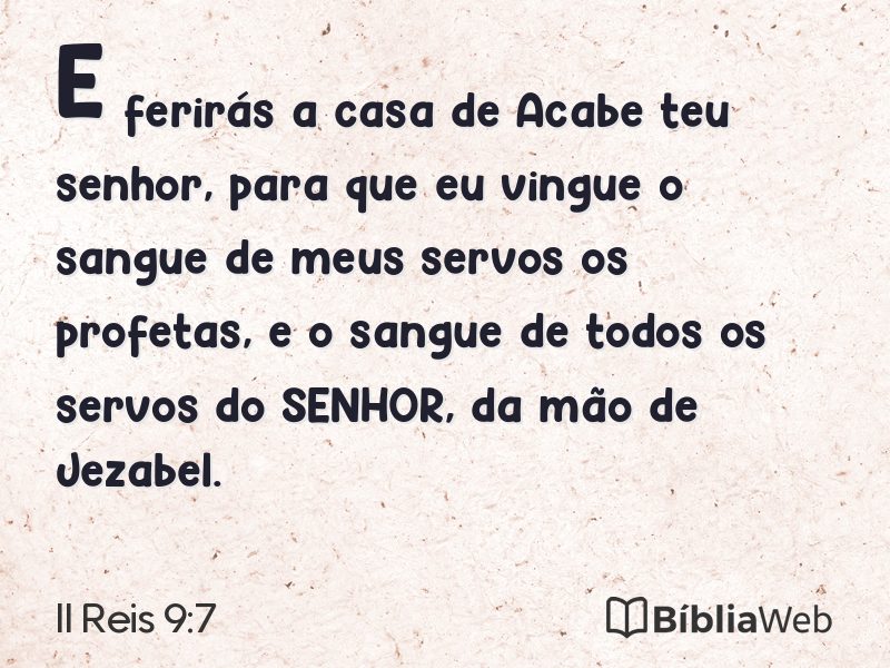 II Reis 9:7 em imagem para compartilhar