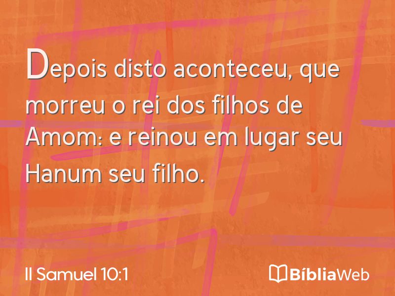 II Samuel 10:1 em imagem para compartilhar