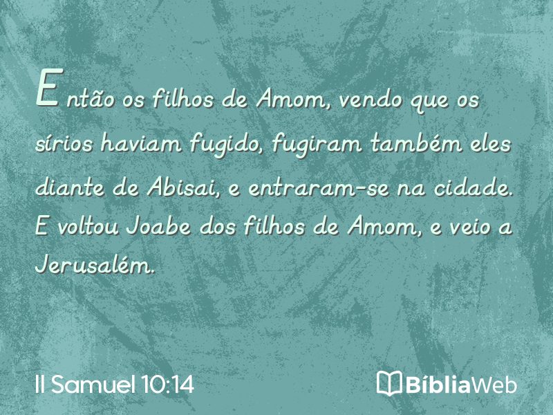 II Samuel 10:14 em imagem para compartilhar