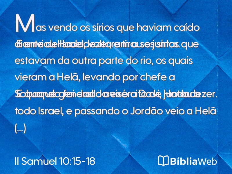 II Samuel 10:15-18 em imagem para compartilhar