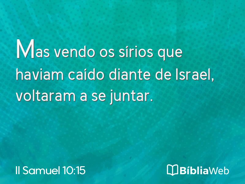 II Samuel 10:15 em imagem para compartilhar