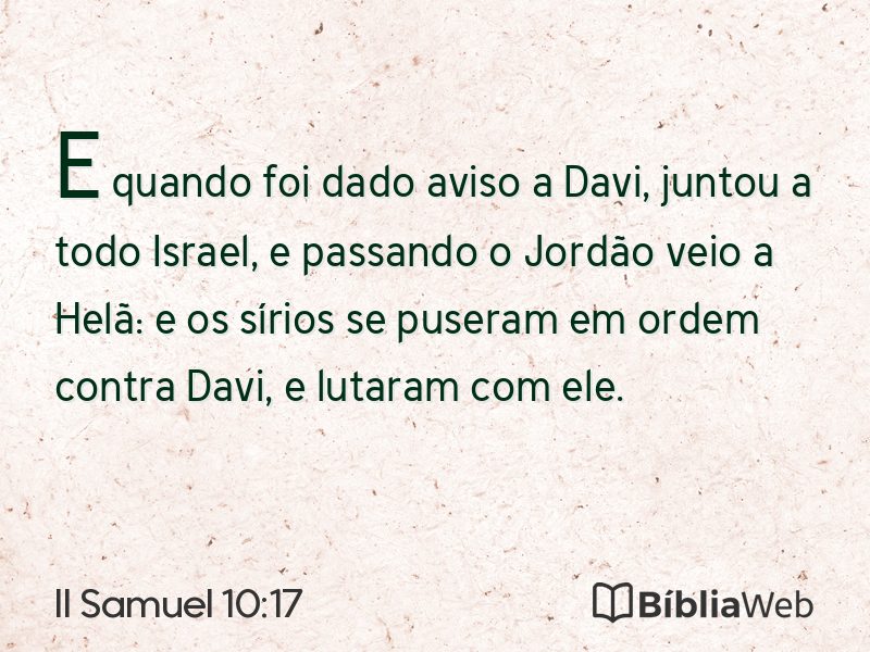 II Samuel 10:17 em imagem para compartilhar