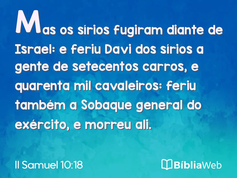 II Samuel 10:18 em imagem para compartilhar