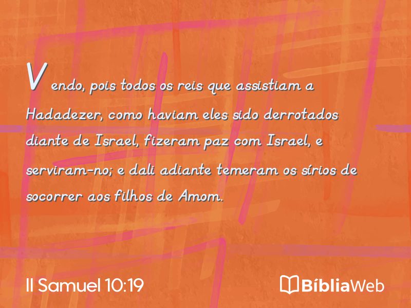 II Samuel 10:19 em imagem para compartilhar