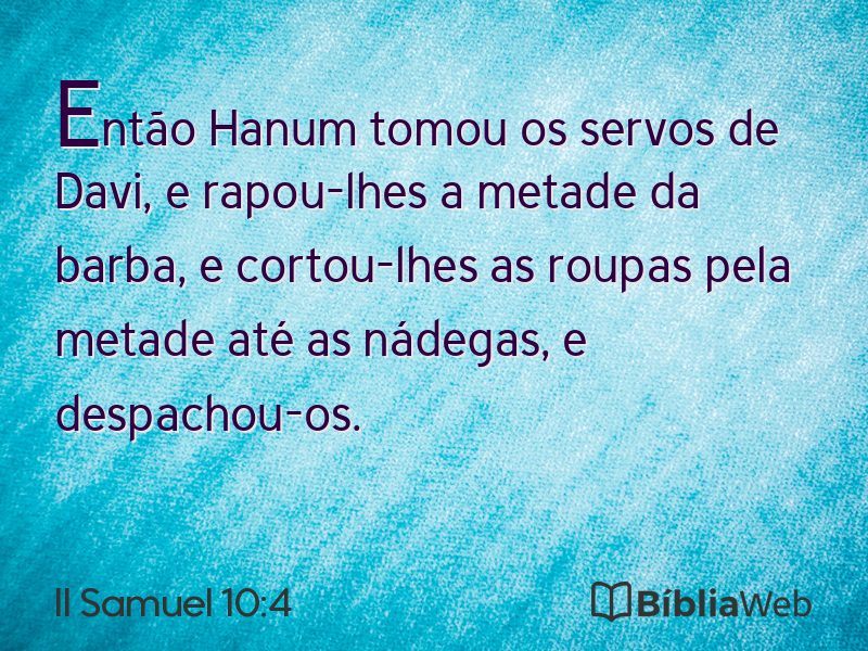 II Samuel 10:4 em imagem para compartilhar
