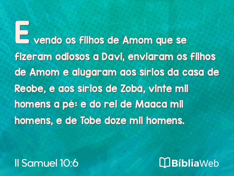 II Samuel 10:6 em imagem para compartilhar