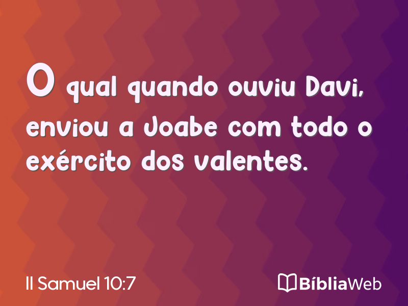 II Samuel 10:7 em imagem para compartilhar