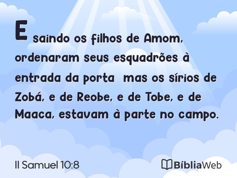 II Samuel 10:8 em imagem para compartilhar