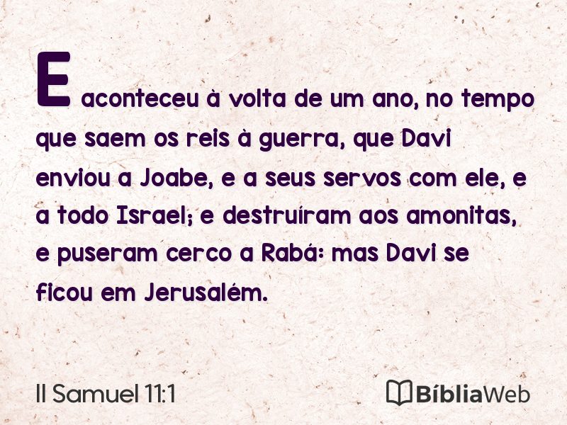 II Samuel 11:1 em imagem para compartilhar