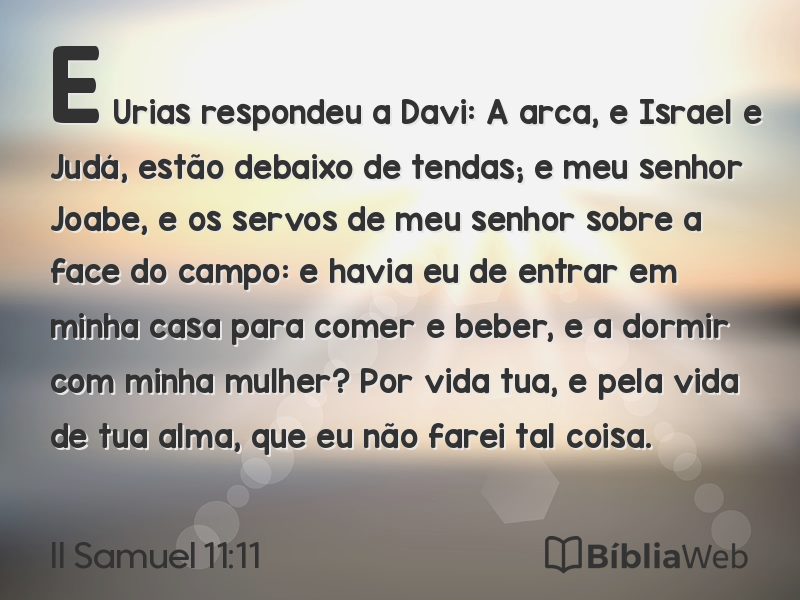 II Samuel 11:11 em imagem para compartilhar