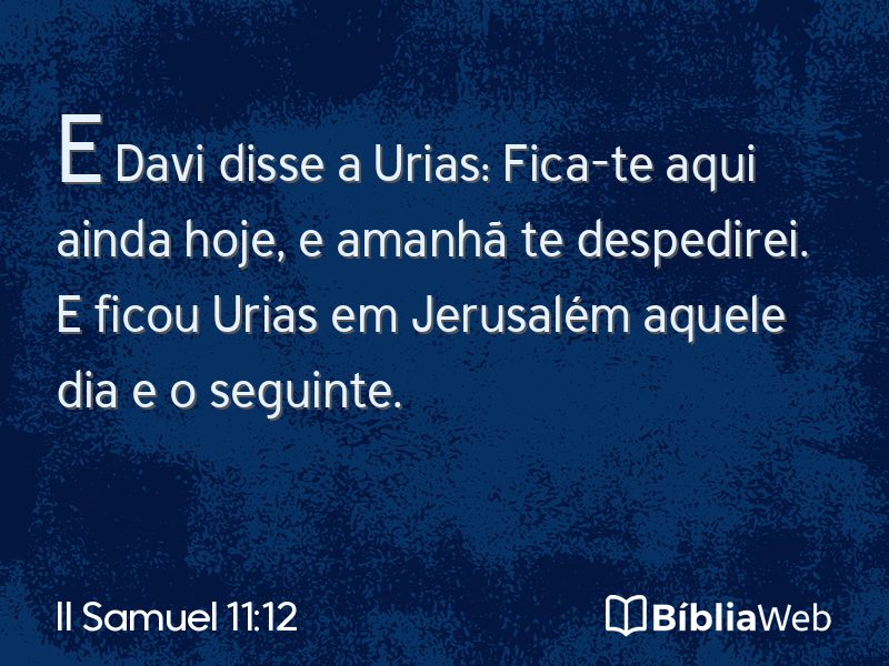 II Samuel 11:12 em imagem para compartilhar