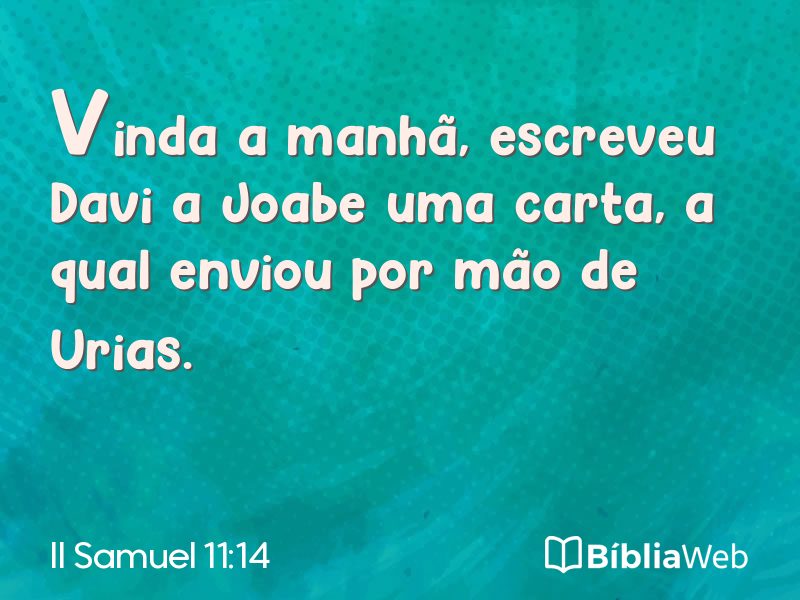 II Samuel 11:14 em imagem para compartilhar