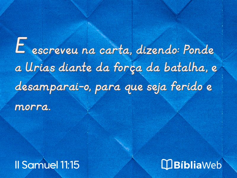 II Samuel 11:15 em imagem para compartilhar